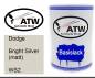 Preview: Dodge, Bright Silver (matt), WS2: 500ml Lackdose, von ATW Autoteile West.